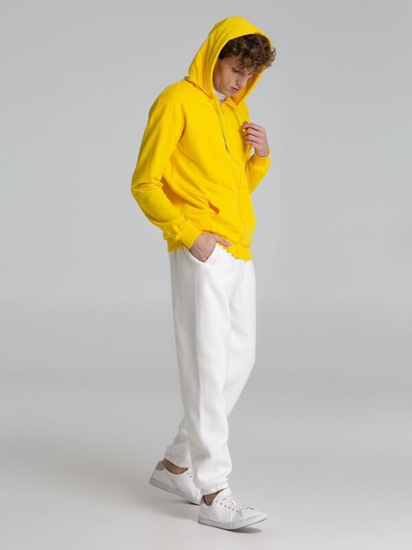 Толстовка на молнии с капюшоном Siverga 2.0, желтая арт.16213.80