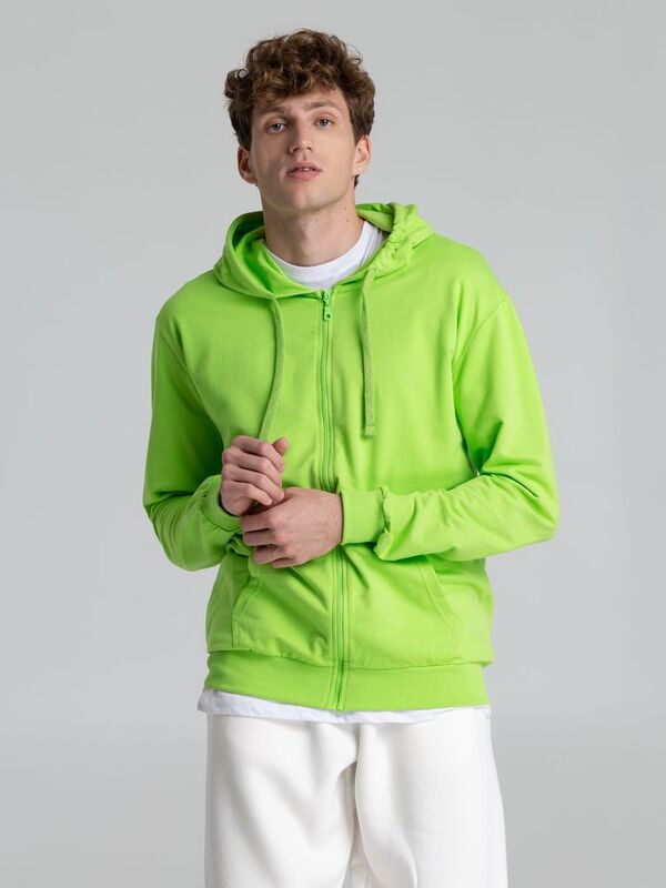 Толстовка на молнии с капюшоном Siverga 2.0, зеленое яблоко арт.16213.94