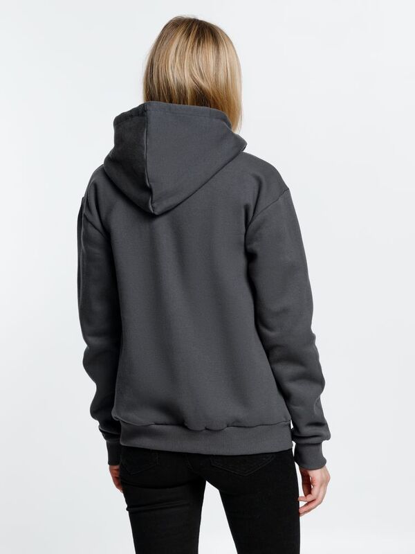 Толстовка на молнии с капюшоном Siverga Heavy 2.0, темно-серая (графит) арт.16216.10