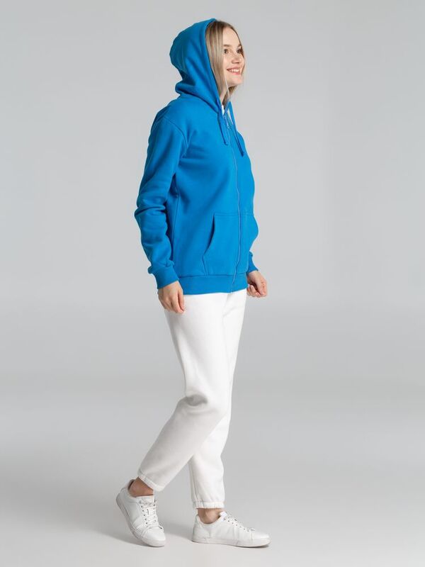 Толстовка на молнии с капюшоном Siverga Heavy 2.0, бирюзовая арт.16216.14