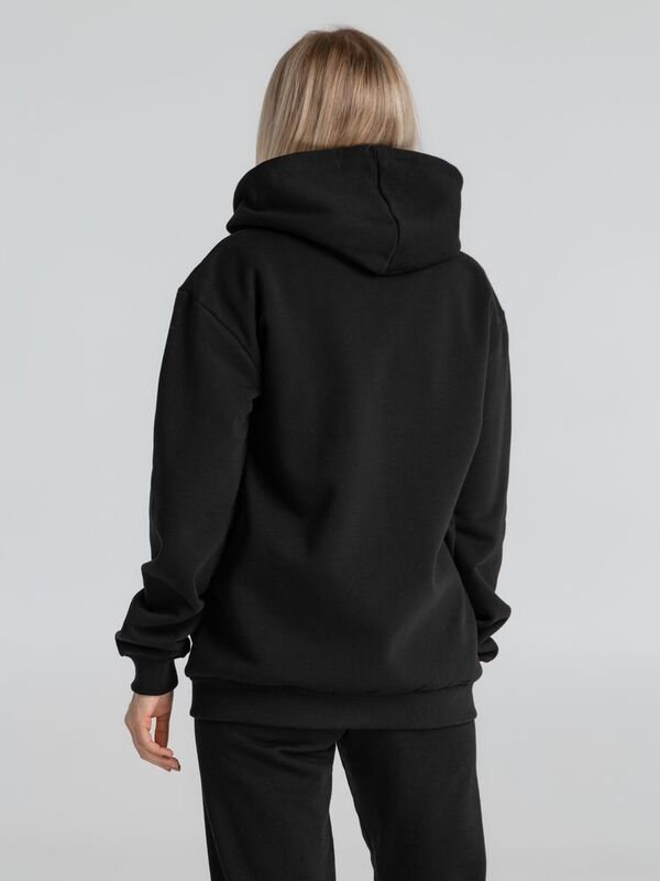 Толстовка на молнии с капюшоном Siverga Heavy 2.0, черная арт.16216.30