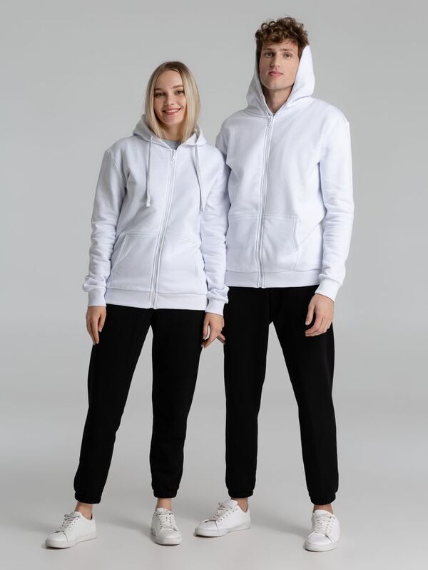 Толстовка на молнии с капюшоном Siverga Heavy 2.0, белая арт.16216.60