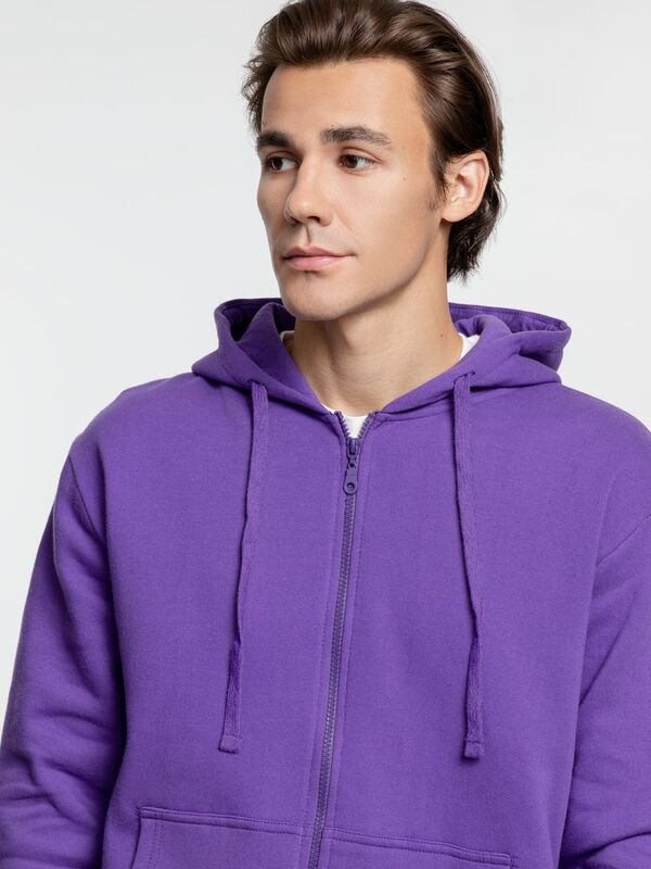 Толстовка на молнии с капюшоном Siverga Heavy 2.0, фиолетовая арт.16216.78
