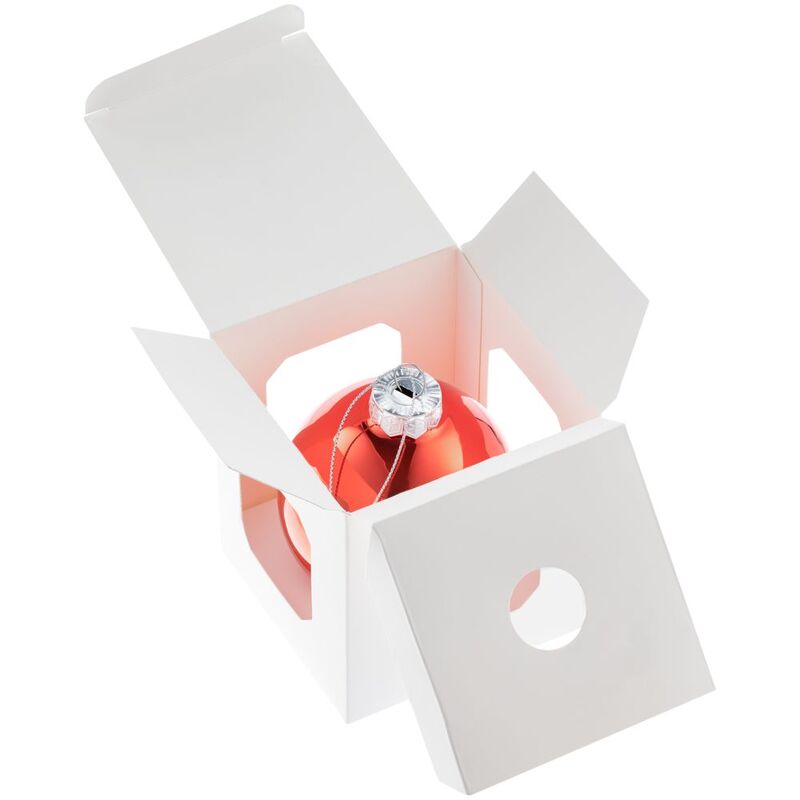 Елочный шар Finery Gloss, 8 см, глянцевый красный арт.17662.50