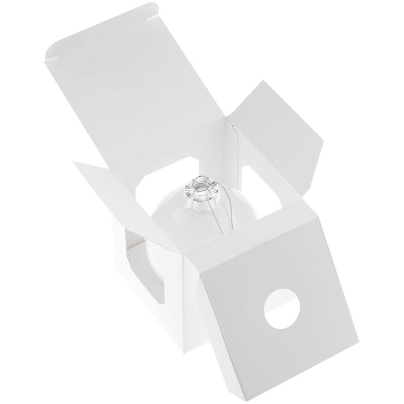 Елочный шар Finery Gloss, 8 см, глянцевый белый арт.17662.60