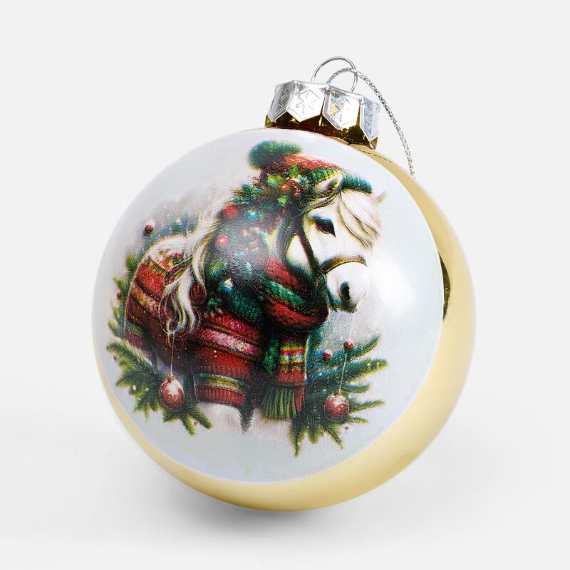 Елочный шар Finery Gloss, 8 см, глянцевый золотистый арт.17662.00