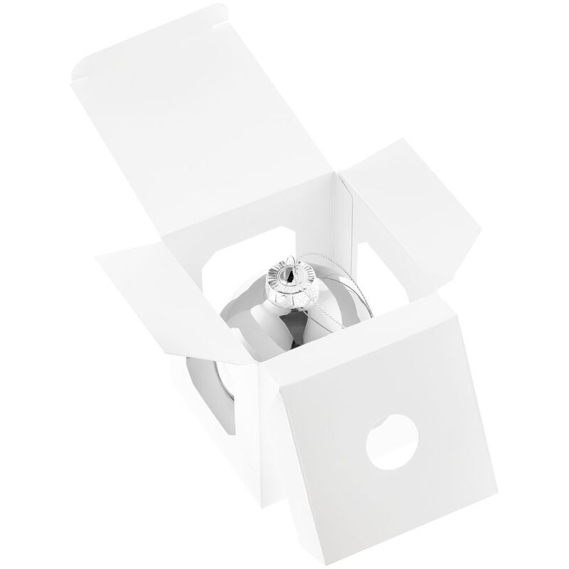 Елочный шар Finery Gloss, 8 см, глянцевый серебристый арт.17662.10