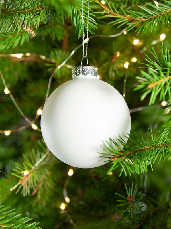 Елочный шар Finery Matt, 8 см, матовый белый арт.17663.60