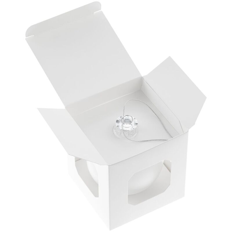 Елочный шар Finery Matt, 8 см, матовый белый арт.17663.60