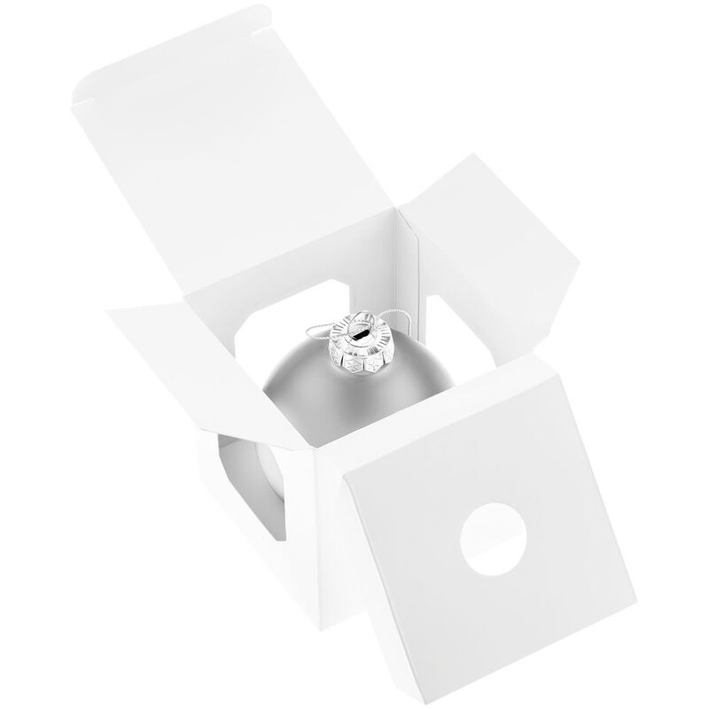 Елочный шар Finery Matt, 8 см, матовый серебристый арт.17663.10