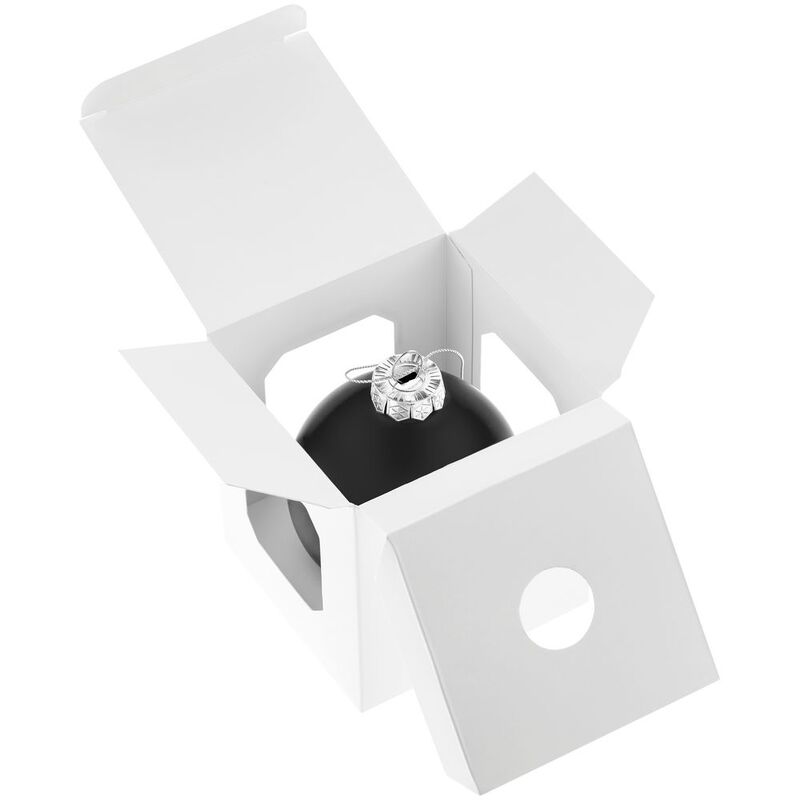 Елочный шар Finery Matt, 8 см, матовый черный арт.17663.30