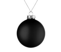 Елочный шар Finery Matt, 8 см, матовый черный арт.17663.30