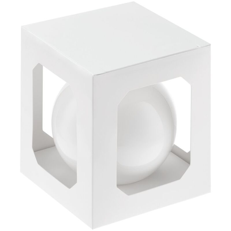 Елочный шар Finery Gloss, 10 см, глянцевый белый арт.17664.60