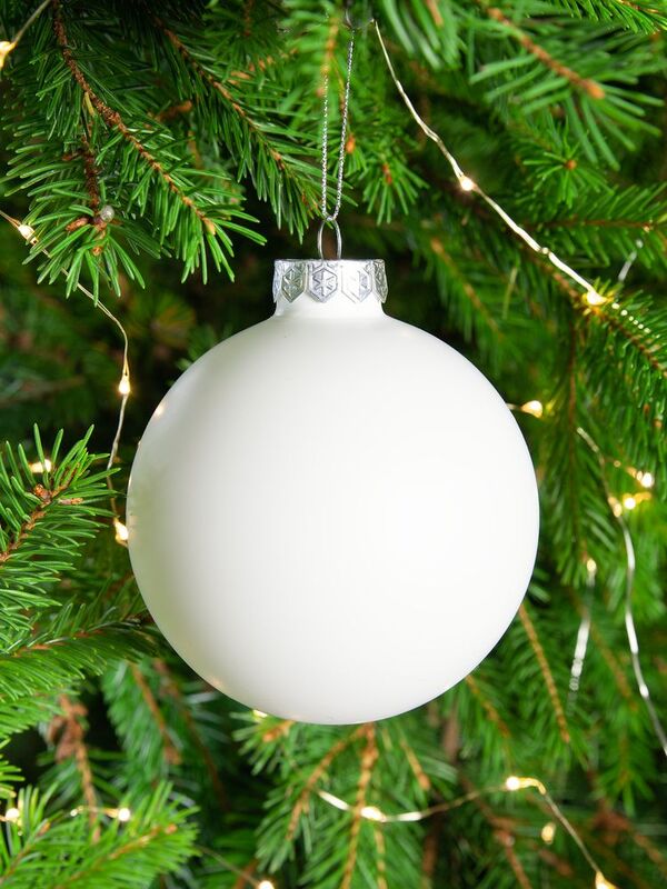 Елочный шар Finery Matt, 10 см, матовый белый арт.17665.60