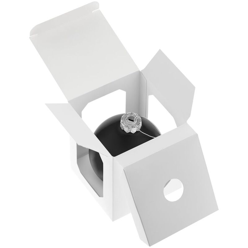 Елочный шар Finery Matt, 10 см, матовый черный арт.17665.30