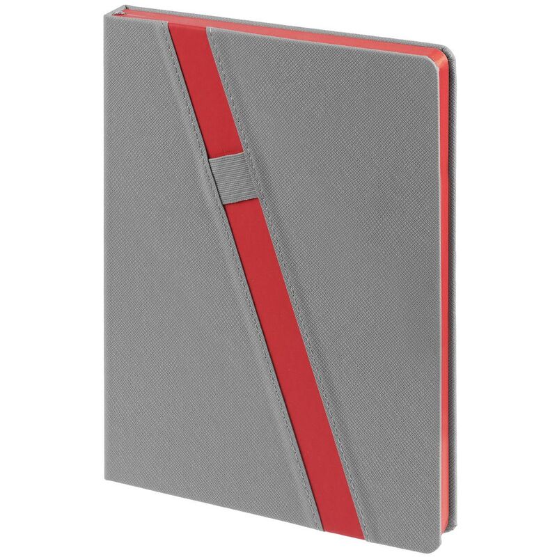 Ежедневник Rubikon на заказ, недатированный серо-красный арт.16208.15