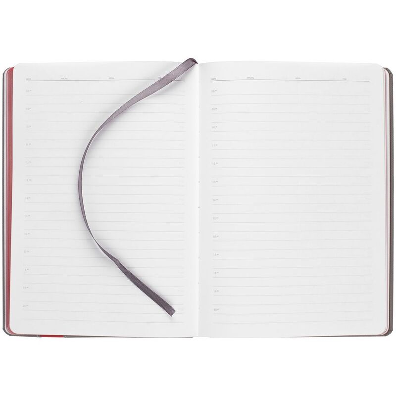 Ежедневник Rubikon на заказ, недатированный серо-красный арт.16208.15