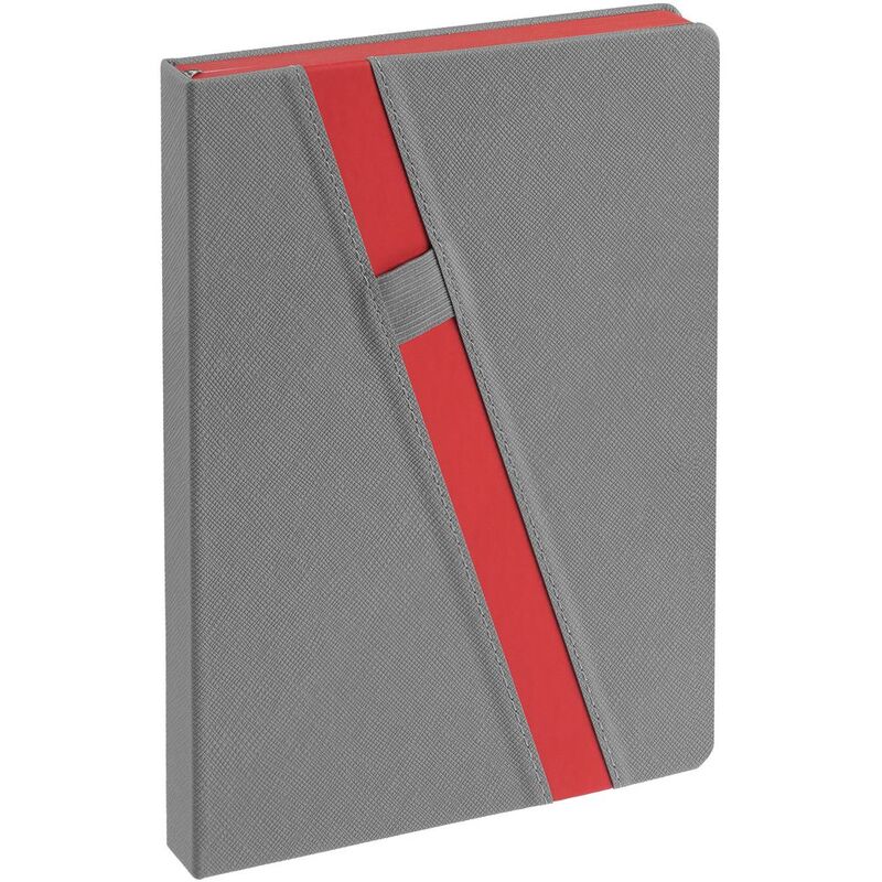 Ежедневник Rubikon на заказ, недатированный серо-красный арт.16208.15