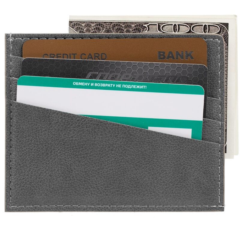 Чехол для карточек Petrus, серый арт.15528.10