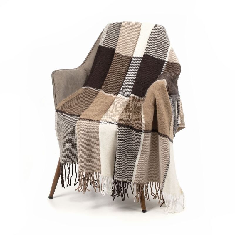 Плед Edinburgh, бежево-коричневый арт.13697.05