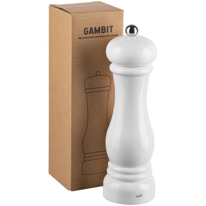 Механическая мельница для специй Gambit, белая арт.15649.60
