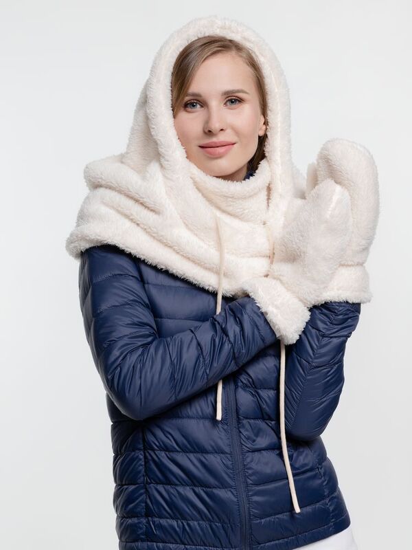 Балаклава-капюшон Flocky, молочно-белая арт.15949.60