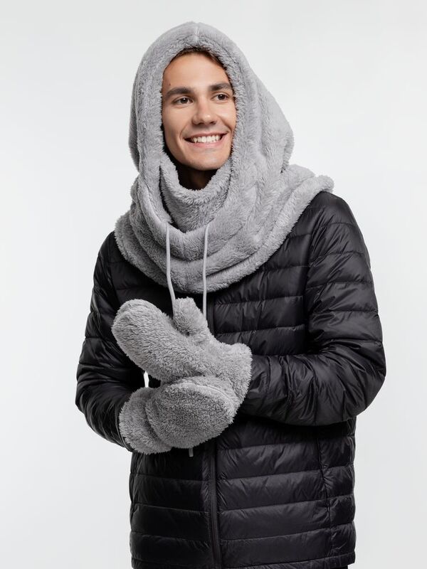 Балаклава-капюшон Flocky, серая арт.15949.11