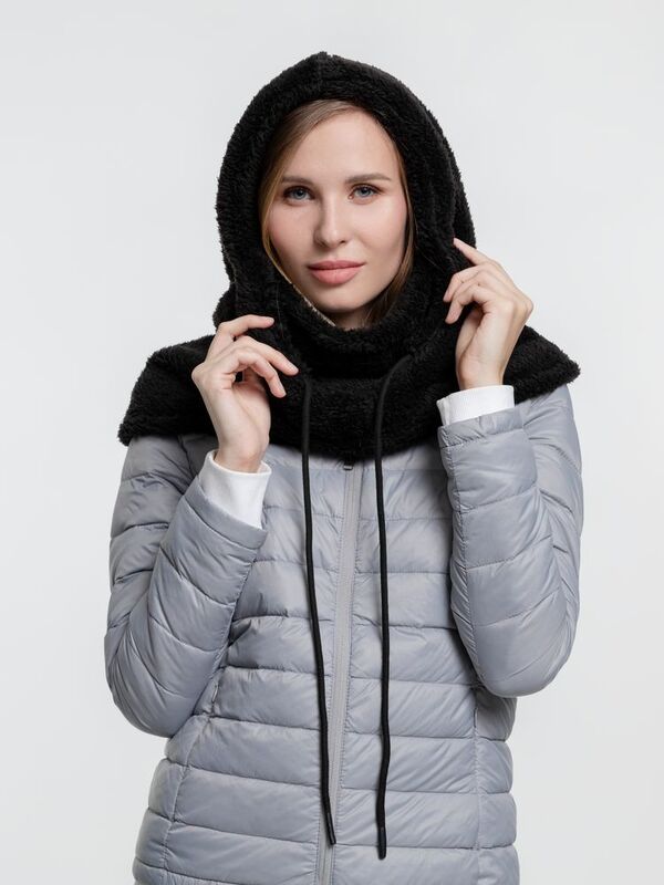 Балаклава-капюшон Flocky, черная арт.15949.30