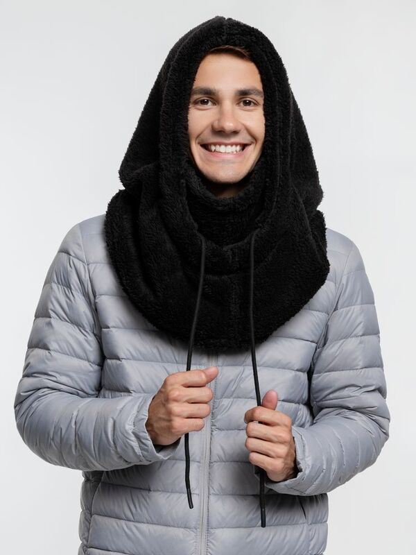 Балаклава-капюшон Flocky, черная арт.15949.30