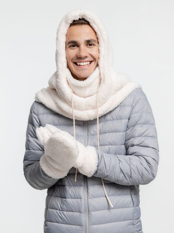 Варежки Flocky, молочно-белые арт.15950.60