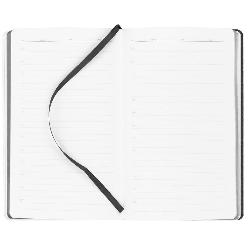 Ежедневник Duplex, недатированный, белый с черным арт.15059.36