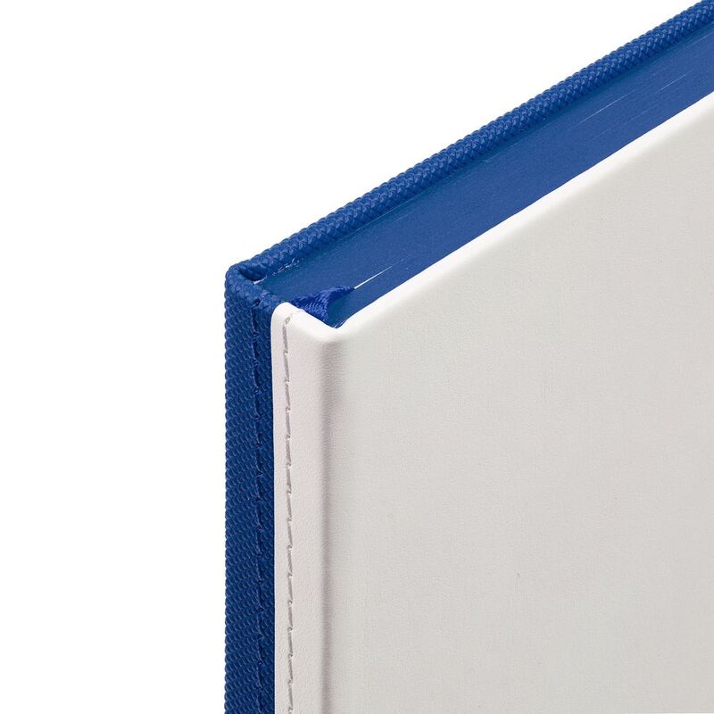 Ежедневник Duplex, недатированный, белый с синим арт.15059.46