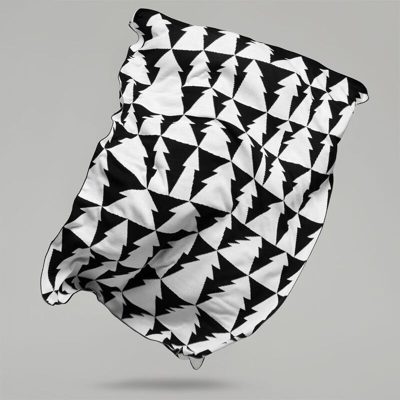 Плед &laquo;Танцующий лес&raquo;, белый с черным арт.16246.36