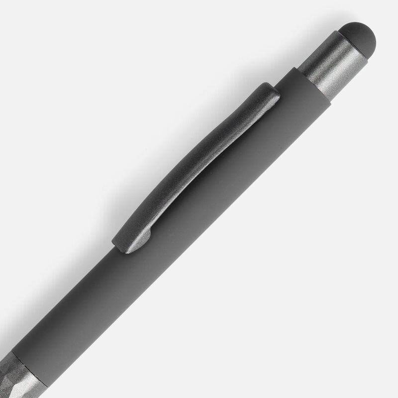Ручка шариковая Digit Soft Touch со стилусом, серая арт.18322.10