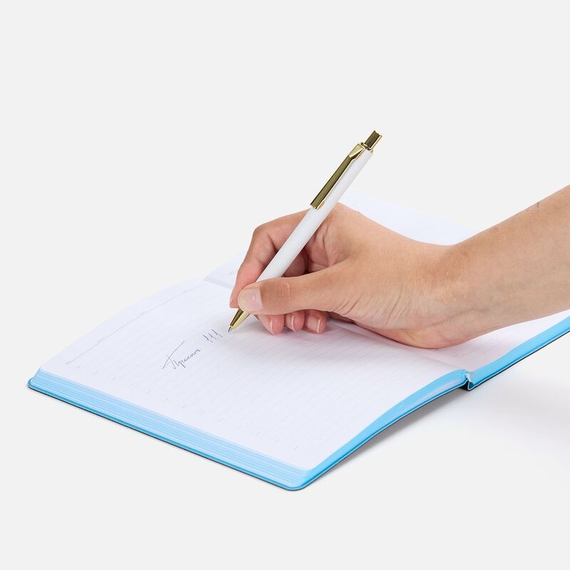 Ручка шариковая Lobby Soft Touch Gold, белая арт.18324.60