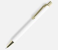 Ручка шариковая Lobby Soft Touch Gold, белая арт.18324.60