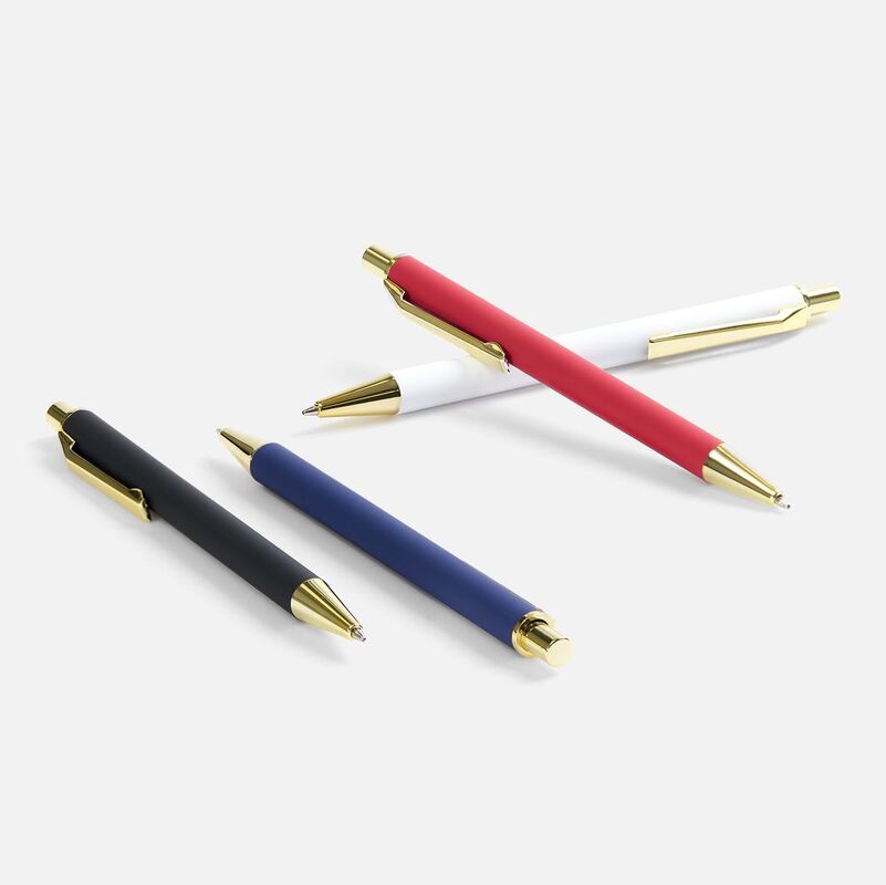 Ручка шариковая Lobby Soft Touch Gold, красная арт.18324.50