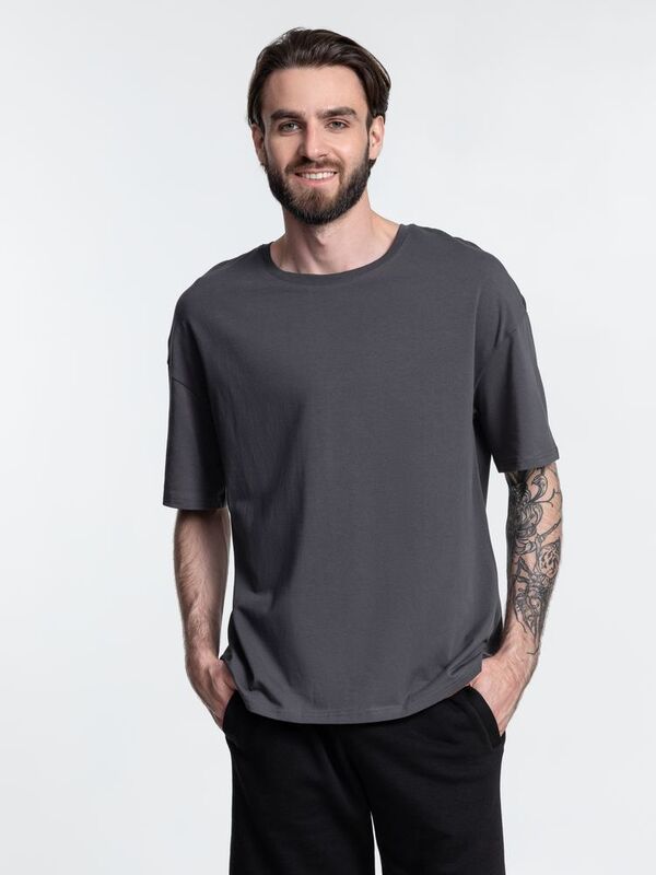 Футболка унисекс оверсайз Crosstown, темно-серая арт.15213.11