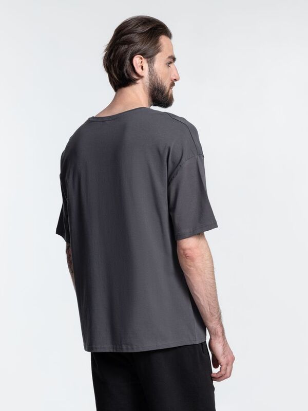 Футболка унисекс оверсайз Crosstown, темно-серая арт.15213.11