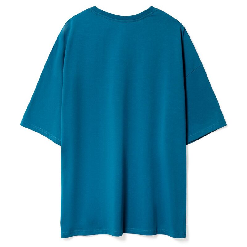 Футболка унисекс оверсайз Crosstown, бирюзовая (морская волна) арт.15213.49