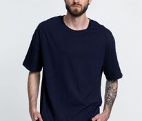 Футболка унисекс оверсайз Crosstown, темно-синяя арт.15213.40