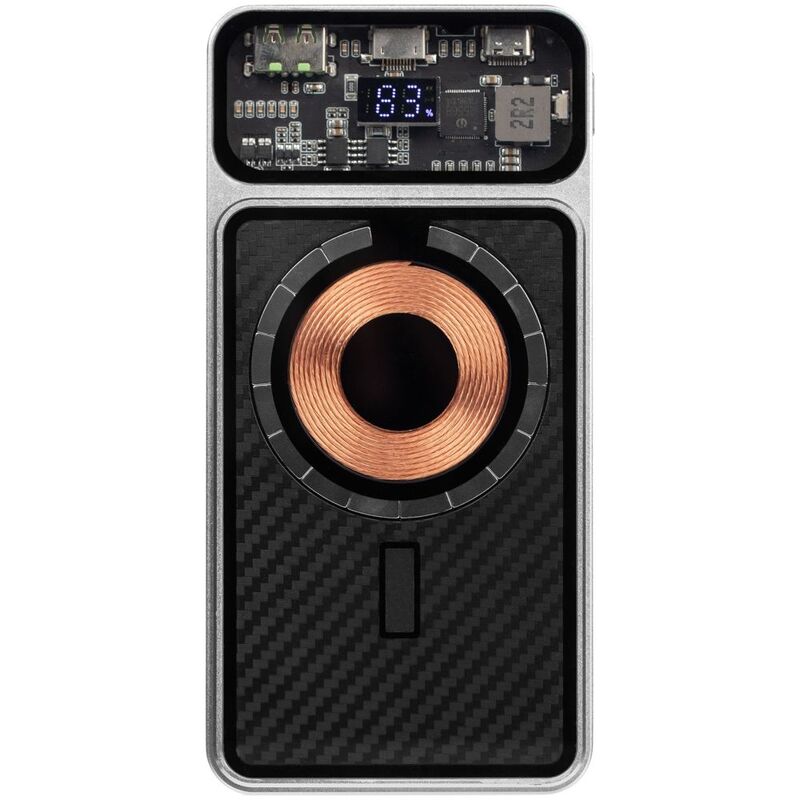 Магнитный беспроводной аккумулятор Cooper Prime 10000 мАч, серебристый арт.17711.10