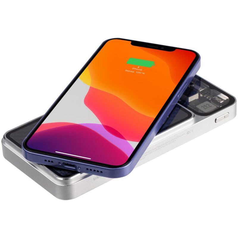 Магнитный беспроводной аккумулятор Cooper Prime 10000 мАч, серебристый арт.17711.10