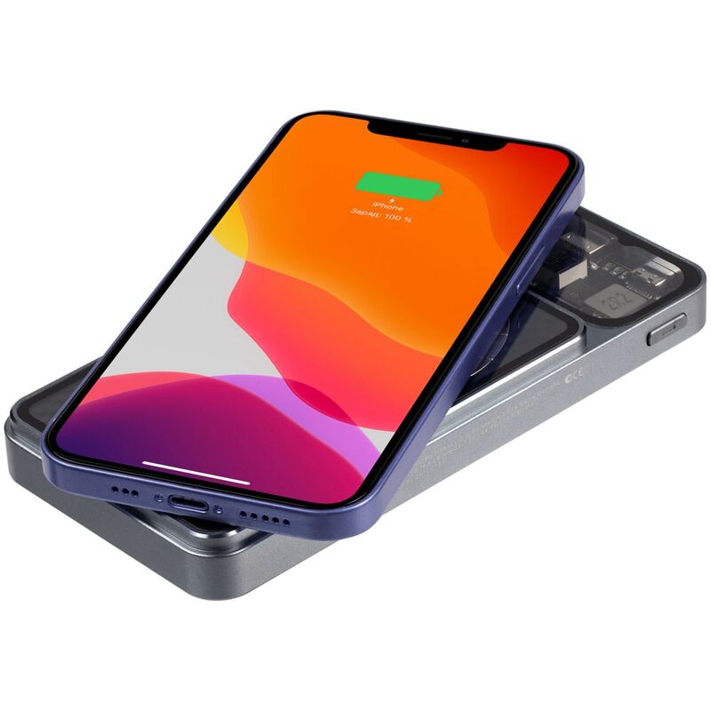 Магнитный беспроводной аккумулятор Cooper Prime 10000 мАч, темно-серый арт.17711.13