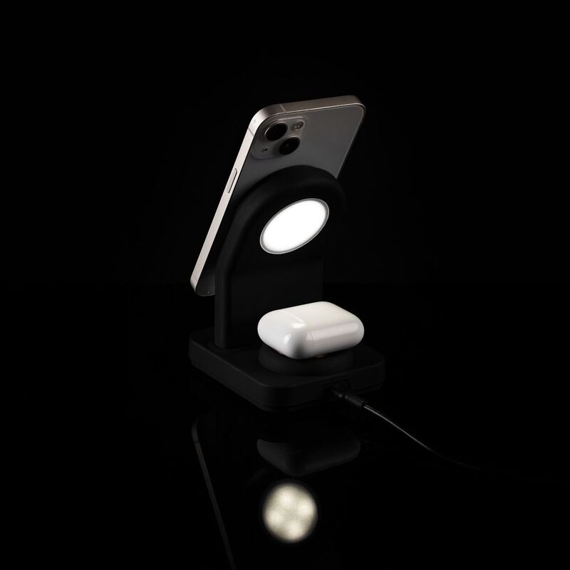 Зарядная станция с подсветкой Cooper Duo, черная арт.17714.30