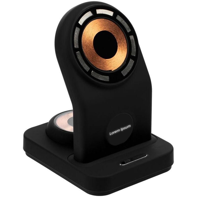 Зарядная станция с подсветкой Cooper Duo, черная арт.17714.30