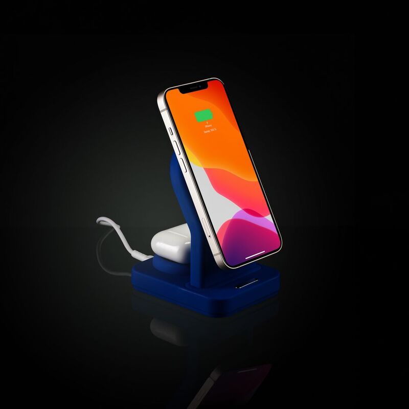 Зарядная станция с подсветкой Cooper Duo, синяя арт.17714.40