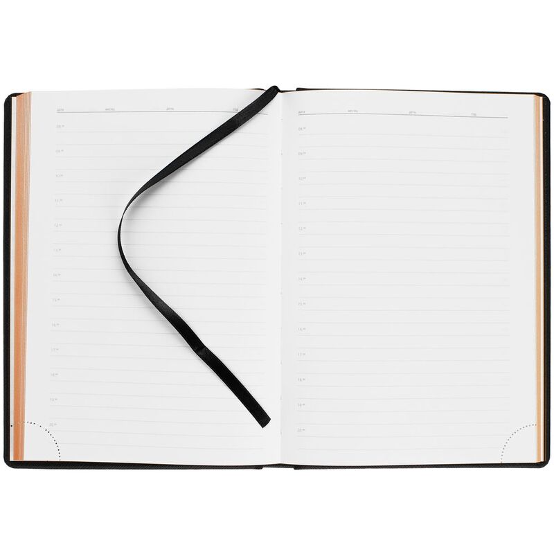 Ежедневник Mobile на заказ, недатированный, черно-оранжевый арт.15885.23