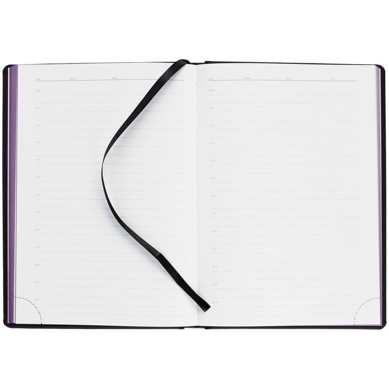 Ежедневник Mobile на заказ, недатированный, черно-фиолетовый арт.15885.73