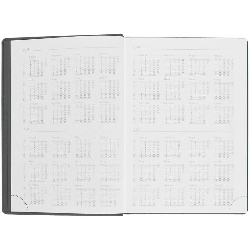 Ежедневник Mobile на заказ, недатированный, черно-зеленый арт.15885.93